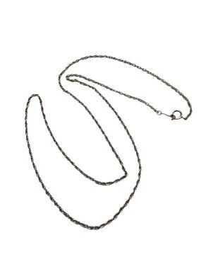 Vintage 14kt White Gold Thin Snake Chain Necklace (A7779)